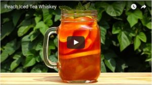 cách làm trà đào với rượu whisky